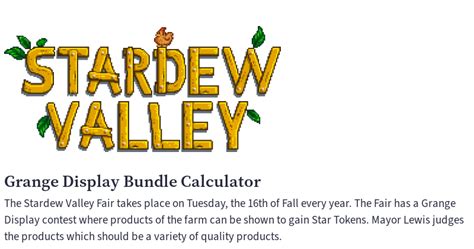 Grange Display Bundle Calculator – GRID.